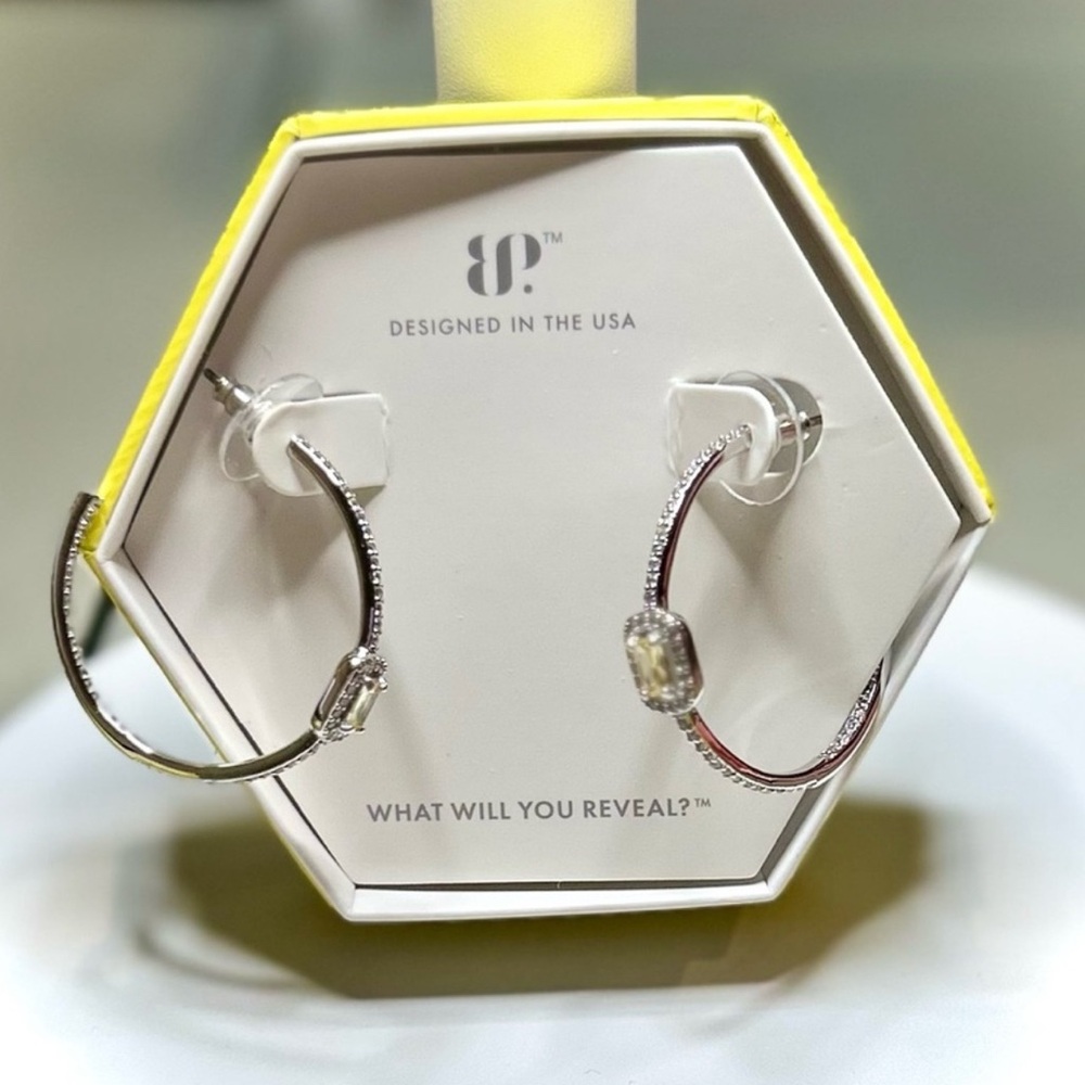 Silver Lemon Hoops